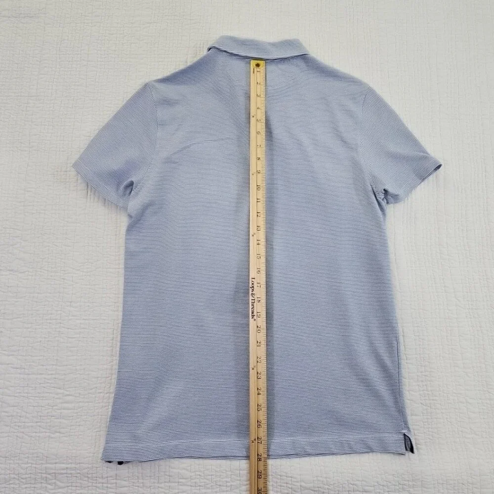 Banana Republic Shirt Men's Medium Performance Pique Polo Blue Pocket 785166 EUC